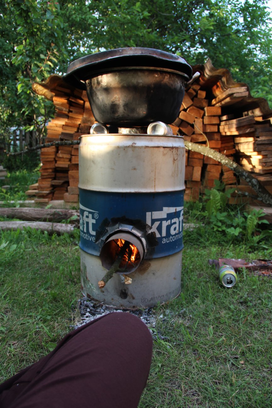 Cooking some soup.